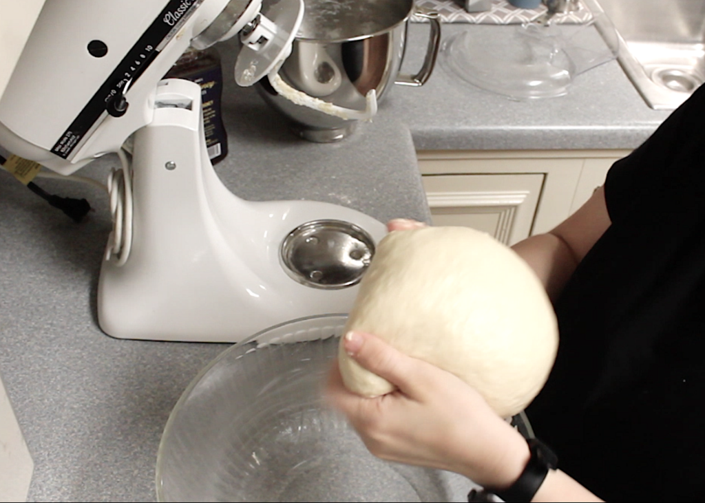forming dough into a ball