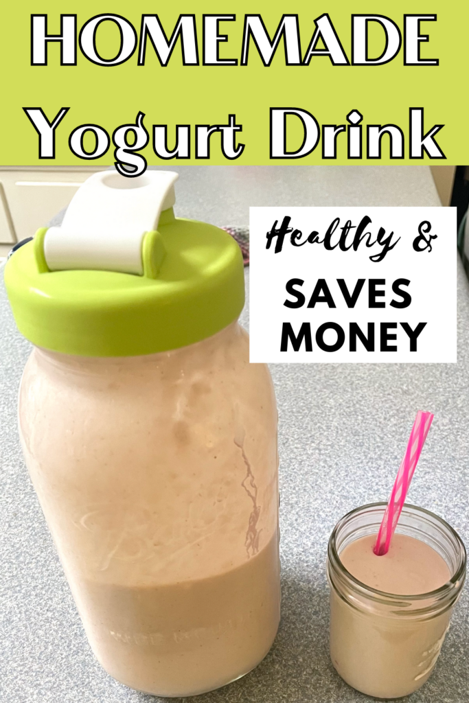 yogurt drink in mason jar with reusable straw 