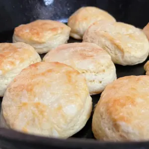 biscuits in cast iron skillet