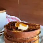 potato flake sourdough french toast with syrup