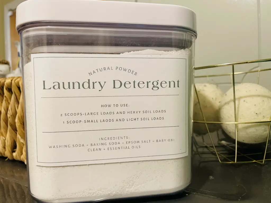 DIY laundry detergent with free label 
