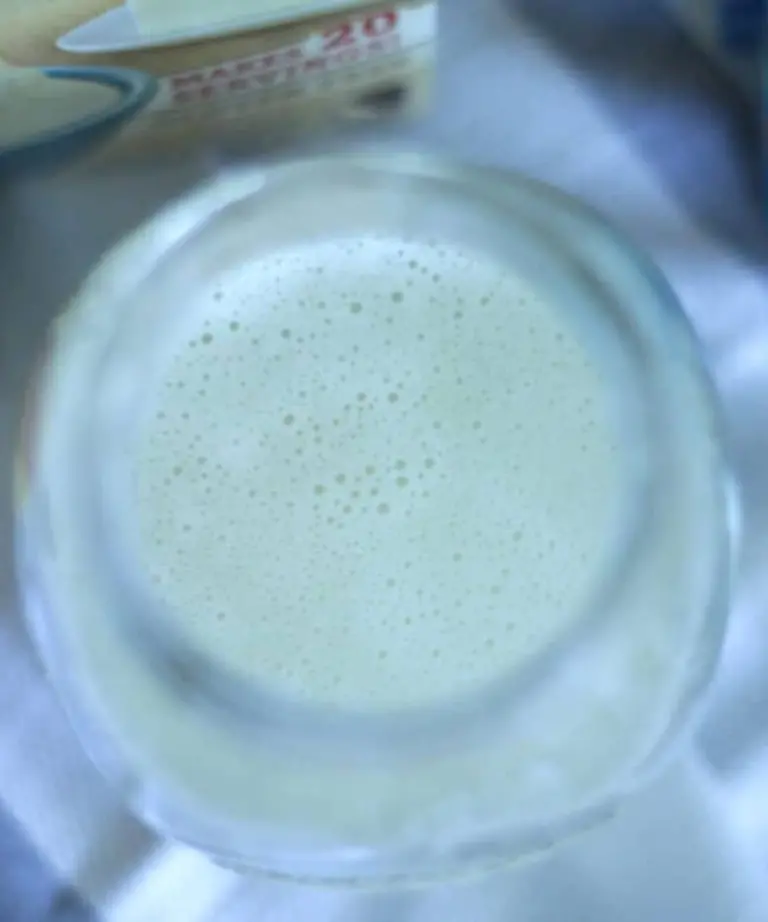 potato flake starter in jar