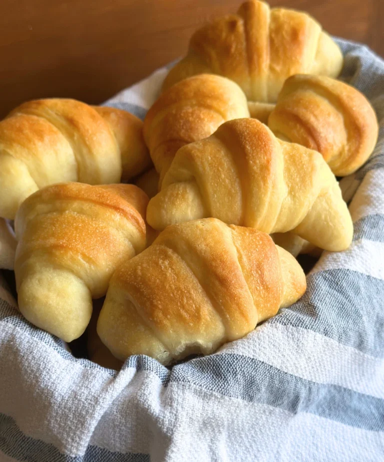 potato flake sourdough crescent rolls