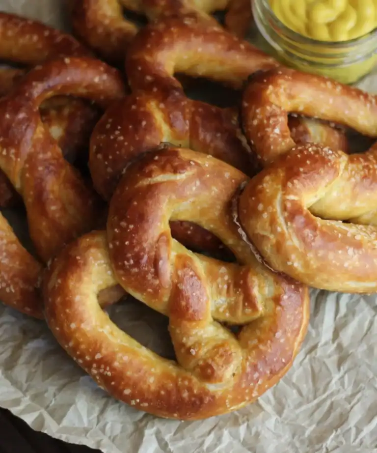 potato flake sourdough soft pretzels