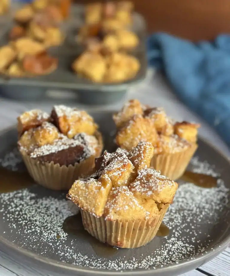 potato flake sourdough french toast muffins