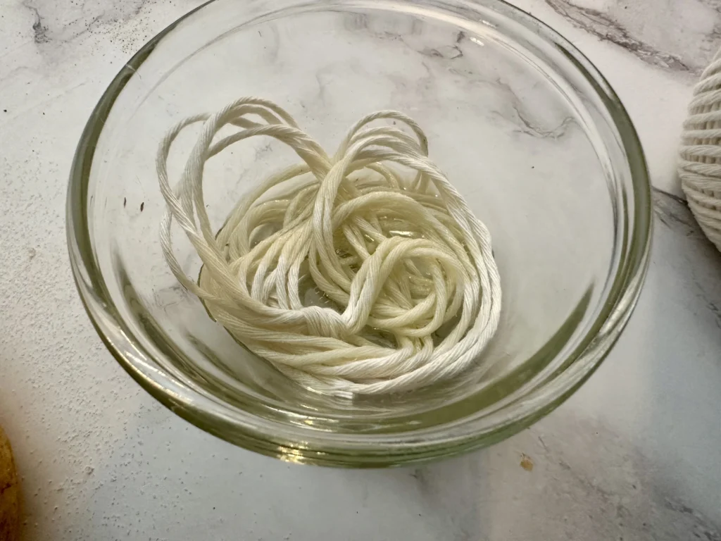 soak twine in oil