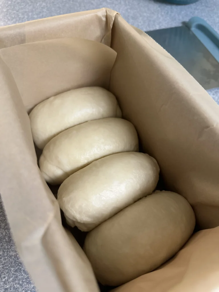 potato flake sourdough milk bread before second rise