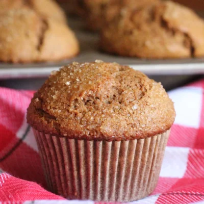 potato flake sourdough gingerbread muffins