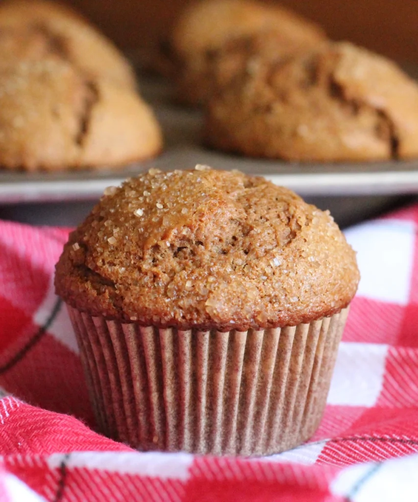 potato flake sourdough gingerbread muffins