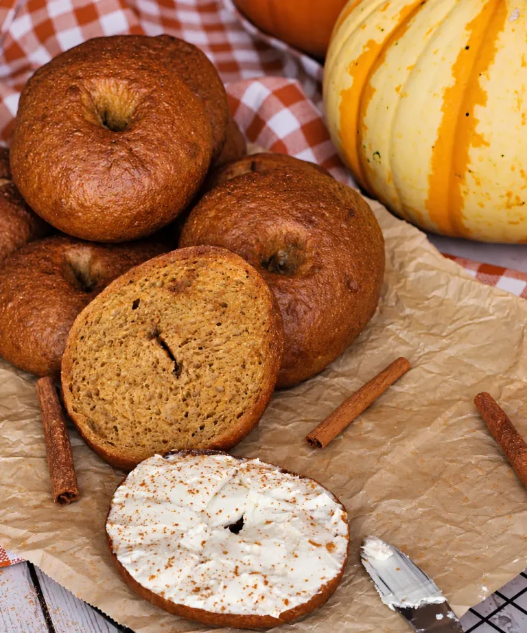 Potato Flake Sourdough Pumpkin Bagels